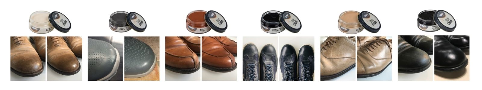 Jak opravit odřené kožené boty Krémy na kožené boty oprava renovace shoe cream trg the one